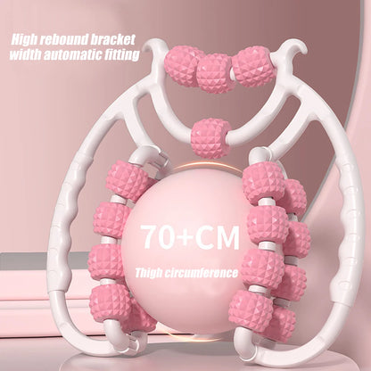 Masseur de jambes multifonctionnel à 12 roues, rouleau de Massage à couverture complète pour bras, taille, Relaxation musculaire des jambes, Machine de Massage manuelle