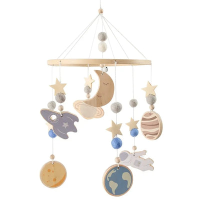 Berceau de bébé lit Mobile cloche hochet jouets en bois Crochet étoiles pendentif lit cloche jouets nouveau-né confort berceau support suspendus jouets cadeaux