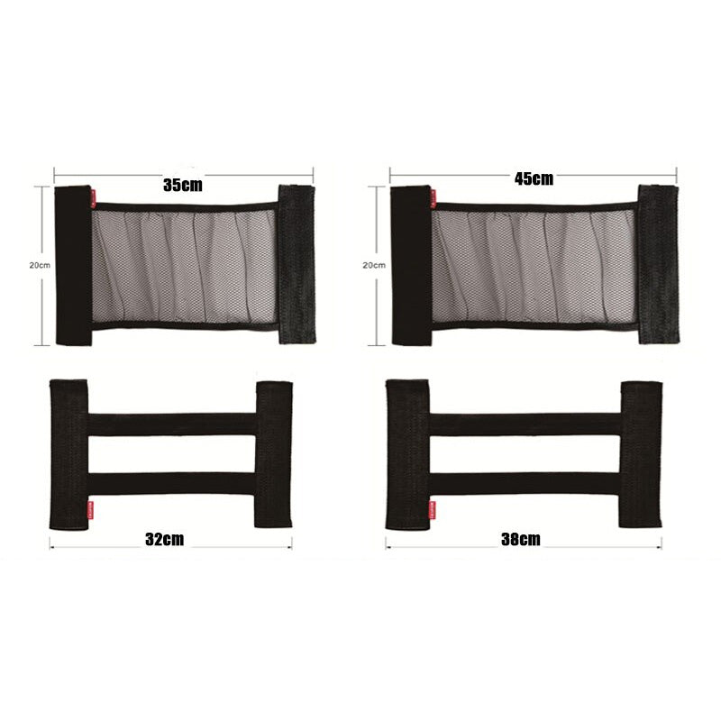 Filet de rangement pour coffre arrière de voiture, maille élastique, sangles fixes, organisateur intérieur de voiture, filet de rangement pour extincteur, sac de fixation arrière de siège, accessoire de voiture