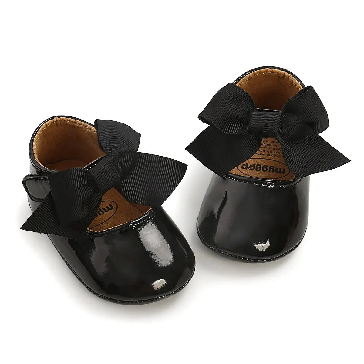 Meckior bébé chaussures nœud papillon semelle en caoutchouc anti-dérapant PU Ballet pantoufles bébé fille robe chaussures premier marcheur enfant en bas âge berceau chaussures