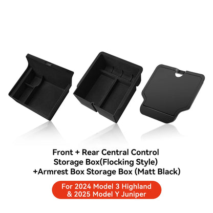 Accoudoir central caché, boîte de rangement, support de verre, organisateur de Console, accessoires pour Tesla modèle 3 Highland 2025 modèle Y 2021 – 2025