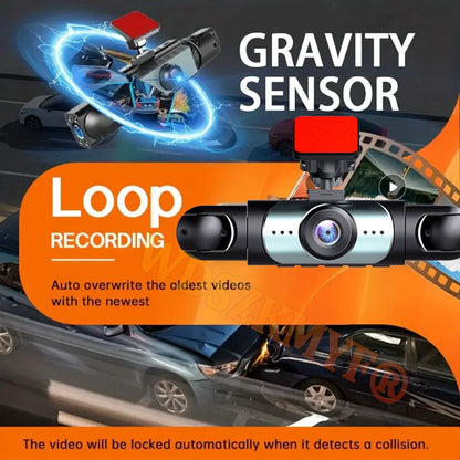NOUVEAU 360 °   Caméra de voiture 3/4 objectif 1080P Dash Cam Auto 1080P caméra d'enregistrement de voiture voiture DVR avant gauche droite caméra de recul boîte noire dashcam voiture，caméra de recul，caméra voiture