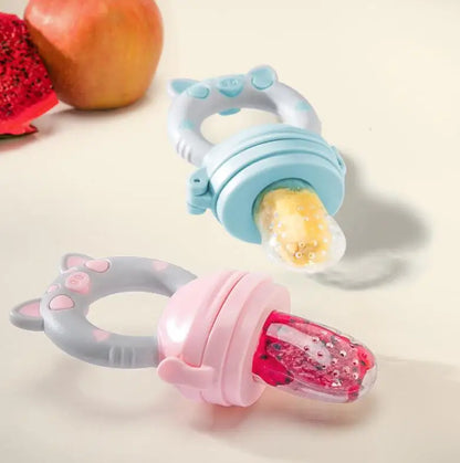 3 en 1 sac nouveau-né bébé aliments frais mangeoire Silicone anneau de dentition jouet mangeoire à fruits sucette formation manger fruits meulage bâton mignon