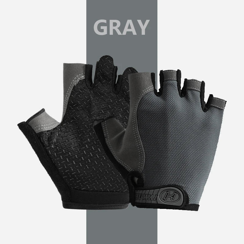 Gants de vélo pour hommes et femmes, demi-doigt, de gymnastique, mitaines respirantes et antidérapantes, pour Fitness, entraînement sportif