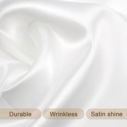 Nappe rectangulaire en Satin pour mariage, blanc et noir, pour fête d'anniversaire, événements, Banquet, décoration de dîner à domicile