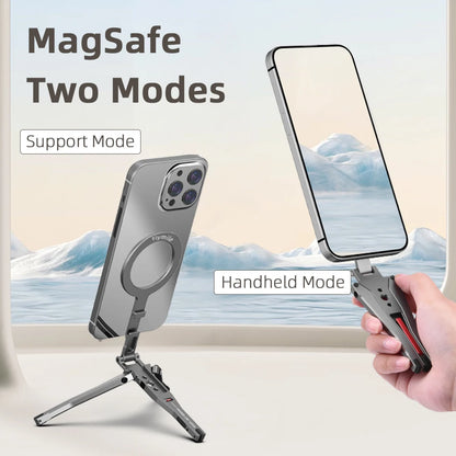 Support magnétique pour iPhone 16 15 14 13 Pro/Pro Max, accessoires universels pour trépied magnétique Magsafe en alliage d'aluminium pour téléphone