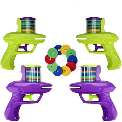 Pistolet à disque en mousse pour enfants, jeu de plein air, jouet, disque volant, lanceur de tir, Double jouet interactif Parent-enfant