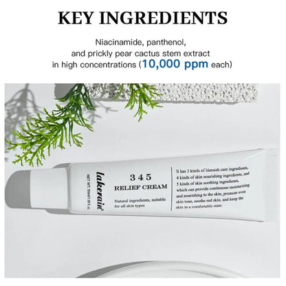 345 crème apaisante réparation du visage pour améliorer les défauts de la peau fournir un soin apaisant Lifting du visage beauté hydratant crème apaisante