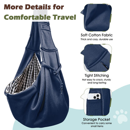 Pawaboo – porte-élingue réversible pour petit chien, mains libres, pour chiot, avec boucle de sangle réglable