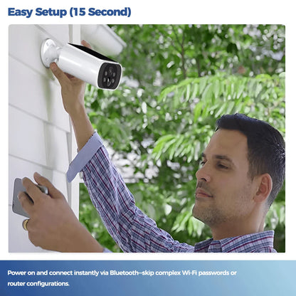 ALEVIO 2.5K caméra solaire extérieure caméra sans fil WIFI Ultra veille temps PIR lumière de mouvement couleur Vision nocturne AI détecter batterie Cam