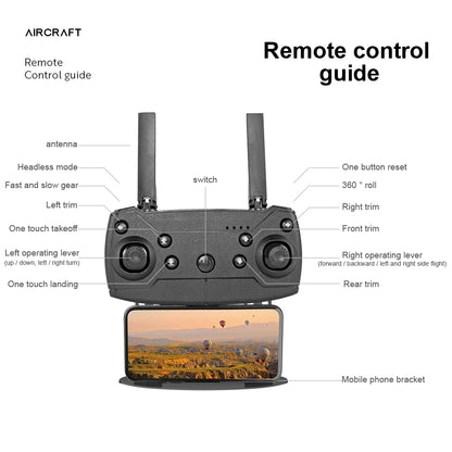 Drone professionnel E99Pro avec caméra pour touristes, 4K, WIFI, flux optique, fpv, évitement d'obstacles, photographie aérienne, quadrirotor