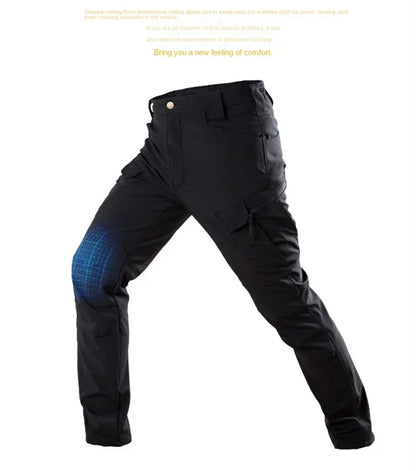 Combinaison camouflage épaisse pour hommes, ensemble d'entraînement tactique imperméable, veste à capuche multi-poches, pantalon polaire, chasse en plein air, 2 pièces, hiver