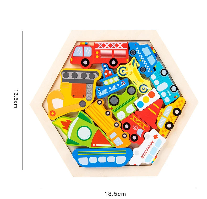 Jouet pour bébé Puzzle en bois Puzzle 3D créatif pour le développement de l'intelligence des enfants Ealy jouet éducatif pour les enfants