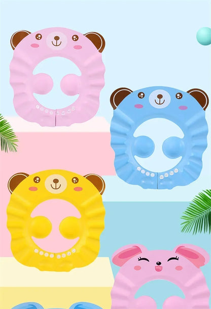 Chapeau de douche pour enfants, Protection des oreilles, bonnet souple pour bébé, lavable pour cheveux réglable, shampoing pour enfants, couvre-tête de Protection pour le bain