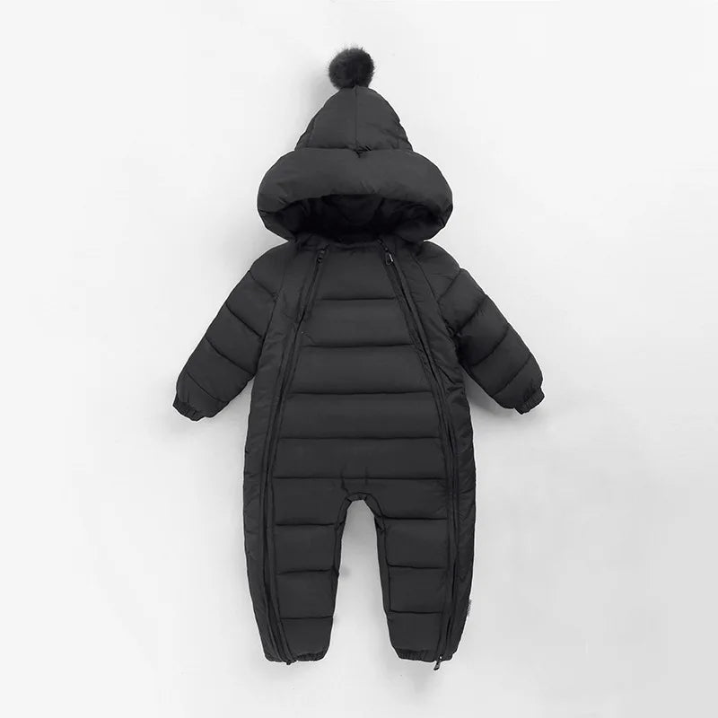 OLEKID automne hiver nouveau-né bébé barboteuse à capuche Plus velours enfant en bas âge garçon combinaison nouveau-né Snowsuit infantile bébé fille salopette