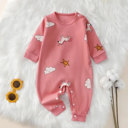 Barboteuse pour nouveau-né, 100% coton, pour fille et garçon de 0 à 18 mois, mignon, manches longues, vêtements doux pour nourrissons, nouvelle collection automne