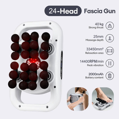 Pistolet de Massage corporel à vibrations haute fréquence, 22 têtes, masseur de dos et de taille, masseur de cou et d'épaule, masseur musculaire