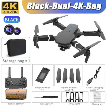 2025 E88 professionnel grand Angle RC Dron HD 4K Mode caméra pliable hélicoptère avion quadrirotor Drone enfant cadeau jouets ﻿