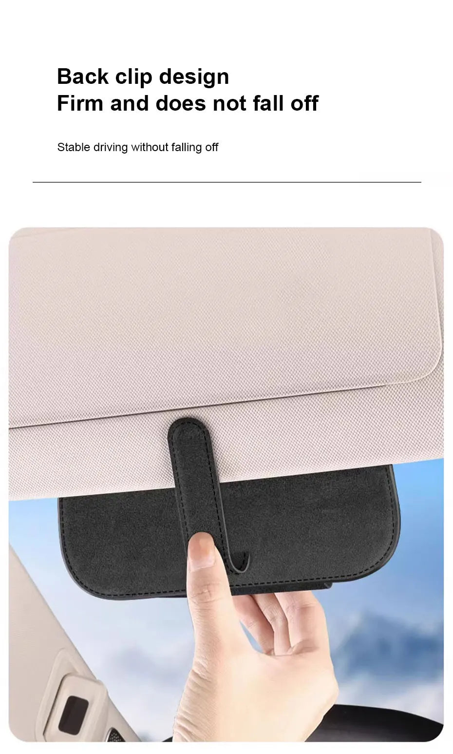 SEAMETAL – porte-lunettes pare-soleil en cuir de vache, boîte de protection pour lunettes de soleil résistantes à l'usure, mallette de rangement pour lunettes automobiles