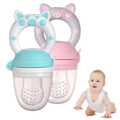 3 en 1 sac nouveau-né bébé aliments frais mangeoire Silicone anneau de dentition jouet mangeoire à fruits sucette formation manger fruits meulage bâton mignon