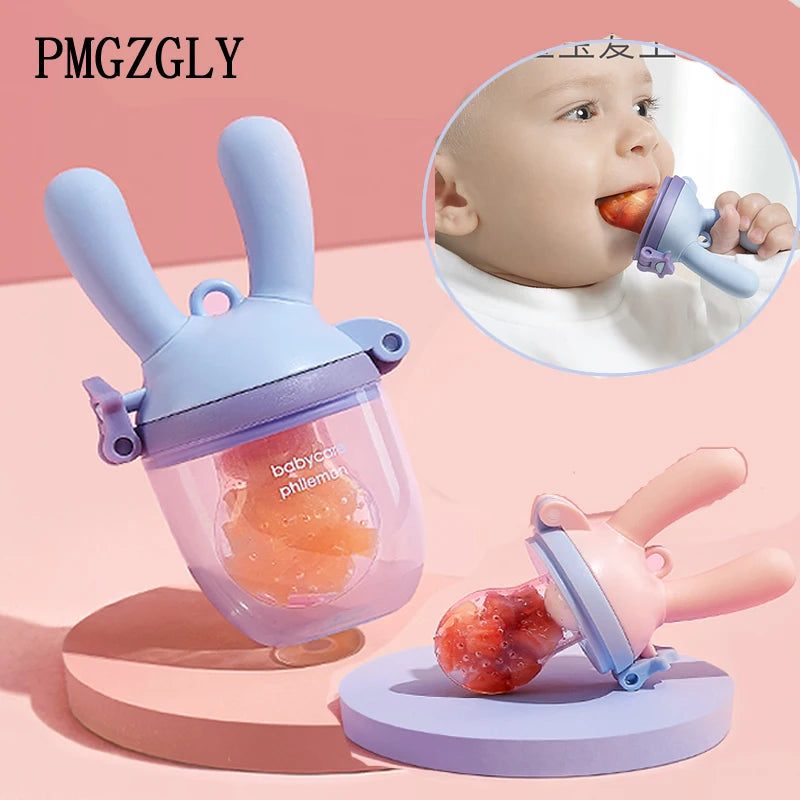 3 en 1 sac nouveau-né bébé aliments frais mangeoire Silicone anneau de dentition jouet mangeoire à fruits sucette formation manger fruits meulage bâton mignon
