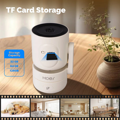 MOESTuya WiFi intérieur panoramique/inclinaison caméra de sécurité intelligente 4MP HD infrarouge Vision nocturne mouvement détection sonore moniteur patrouille panoramique