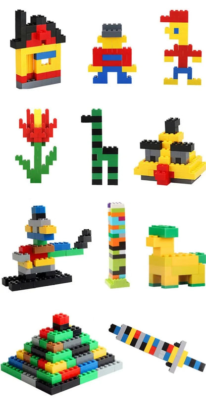 1000 bricolage blocs de construction créatifs ensemble en vrac blocs de construction classiques urbains assemblés cadeau d'anniversaire jouets éducatifs pour enfants