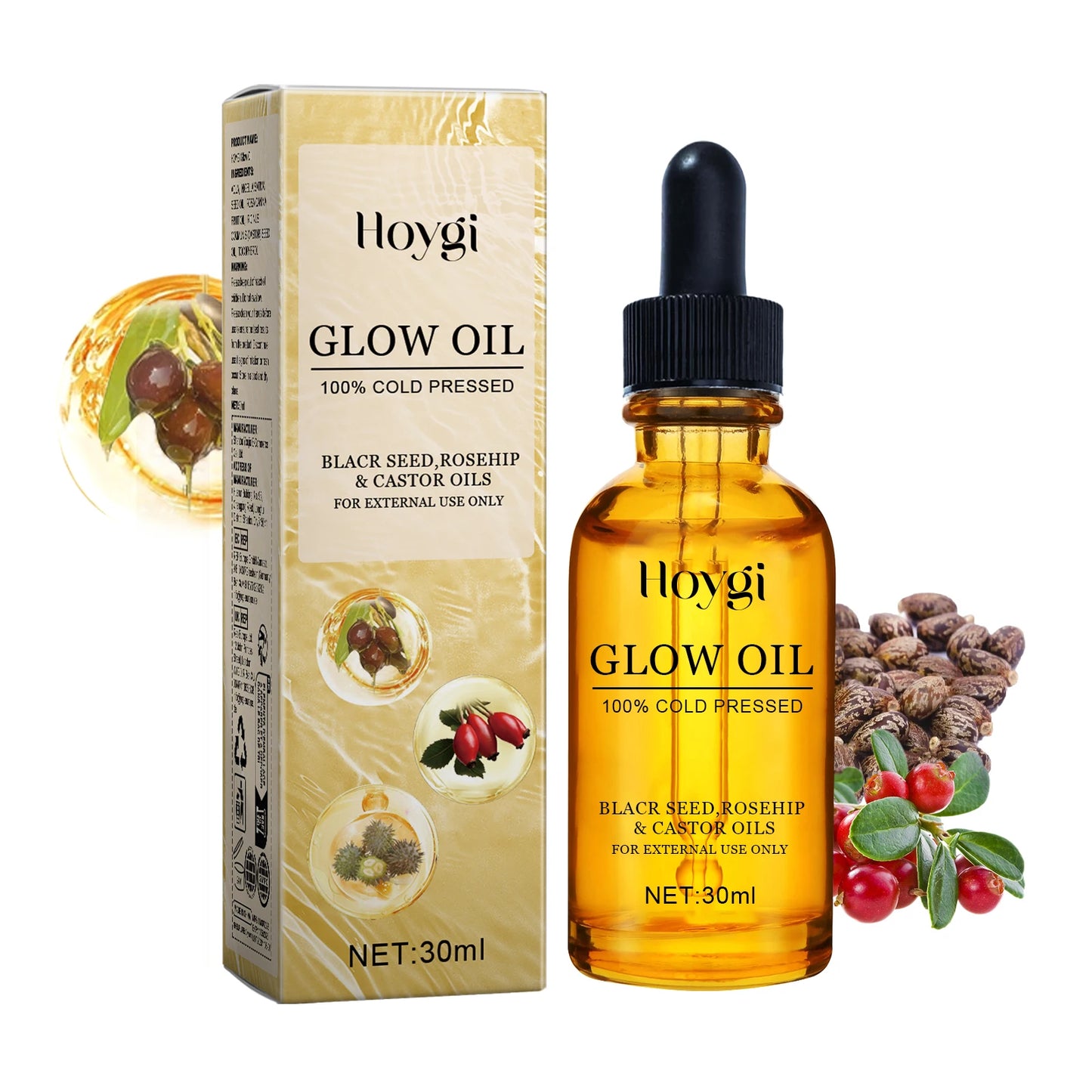 Huile pour le visage Anti-âge traitement du visage hydratant réducteur de rides pour peau sèche huile de rose musquée éclaircissante 30ml Non grasse