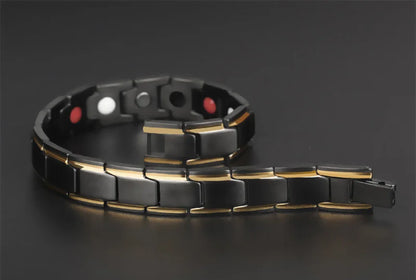 Offre spéciale de luxe mode santé énergie Bracelet hommes en acier inoxydable Bio magnétique Anti-fatigue Anti-rayonnement Bracelets bijoux