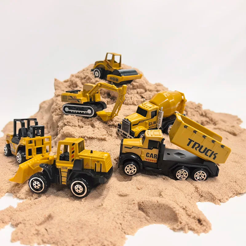 Ensemble de voiture et camion grue, jouets de Parking, véhicule d'ingénierie en alliage, tracteur, pelle, Construction pour garçon, cadeau d'anniversaire pour enfants