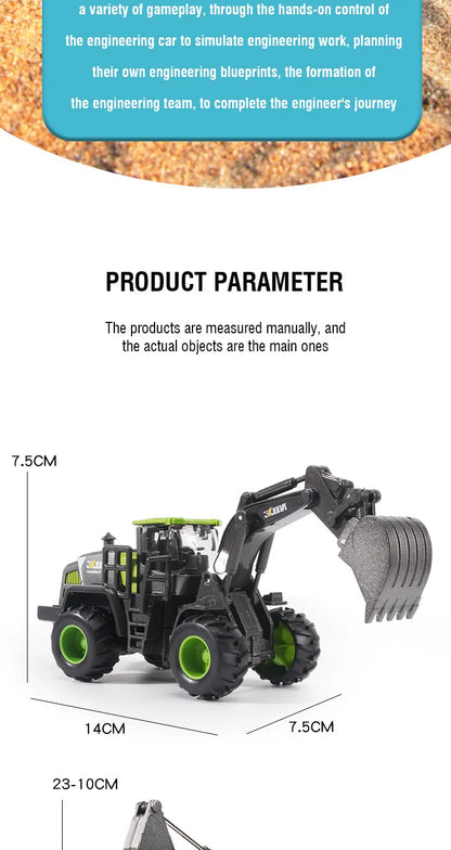 1/50 modèle voiture Bulldozer camion pelle grue chariot élévateur Construction ingénierie véhicule jouets pour garçons enfants jouets éducatifs