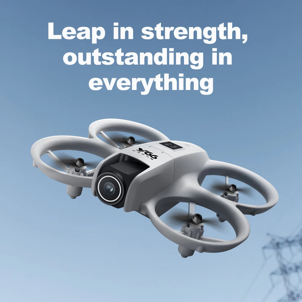 V66 Mini Drone 4K professionnel double caméra Mode sans tête évitement d'obstacles WiFi FPV Dron 360 °   Jouets quadrirotor RC à rabat pour enfants