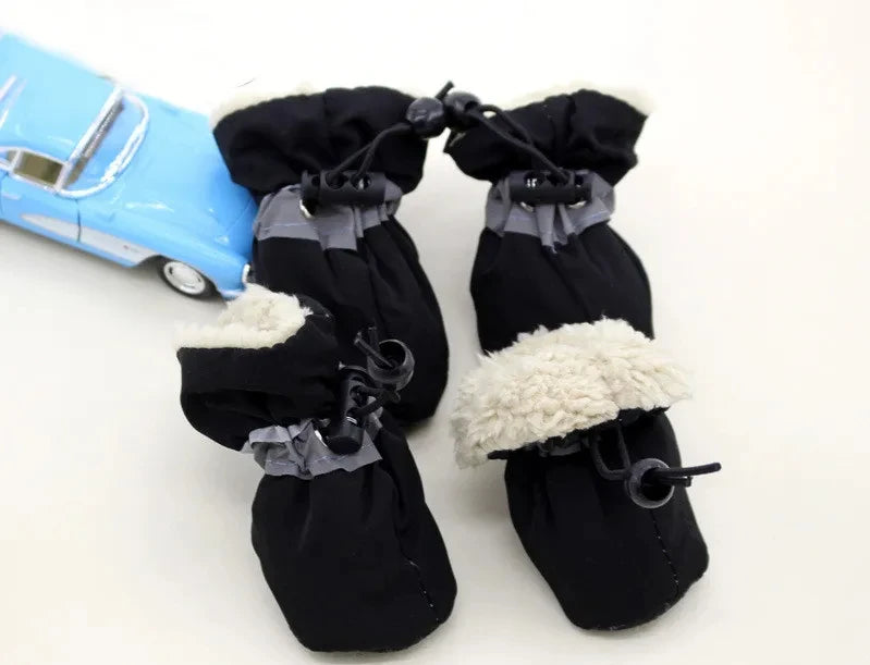 Chaussures antidérapantes pour chiot, 4 pièces, imperméables, pour animaux de compagnie, bottes de neige, de pluie, pour chien, chiot, chat, Chihuahua, soins des pattes, hiver