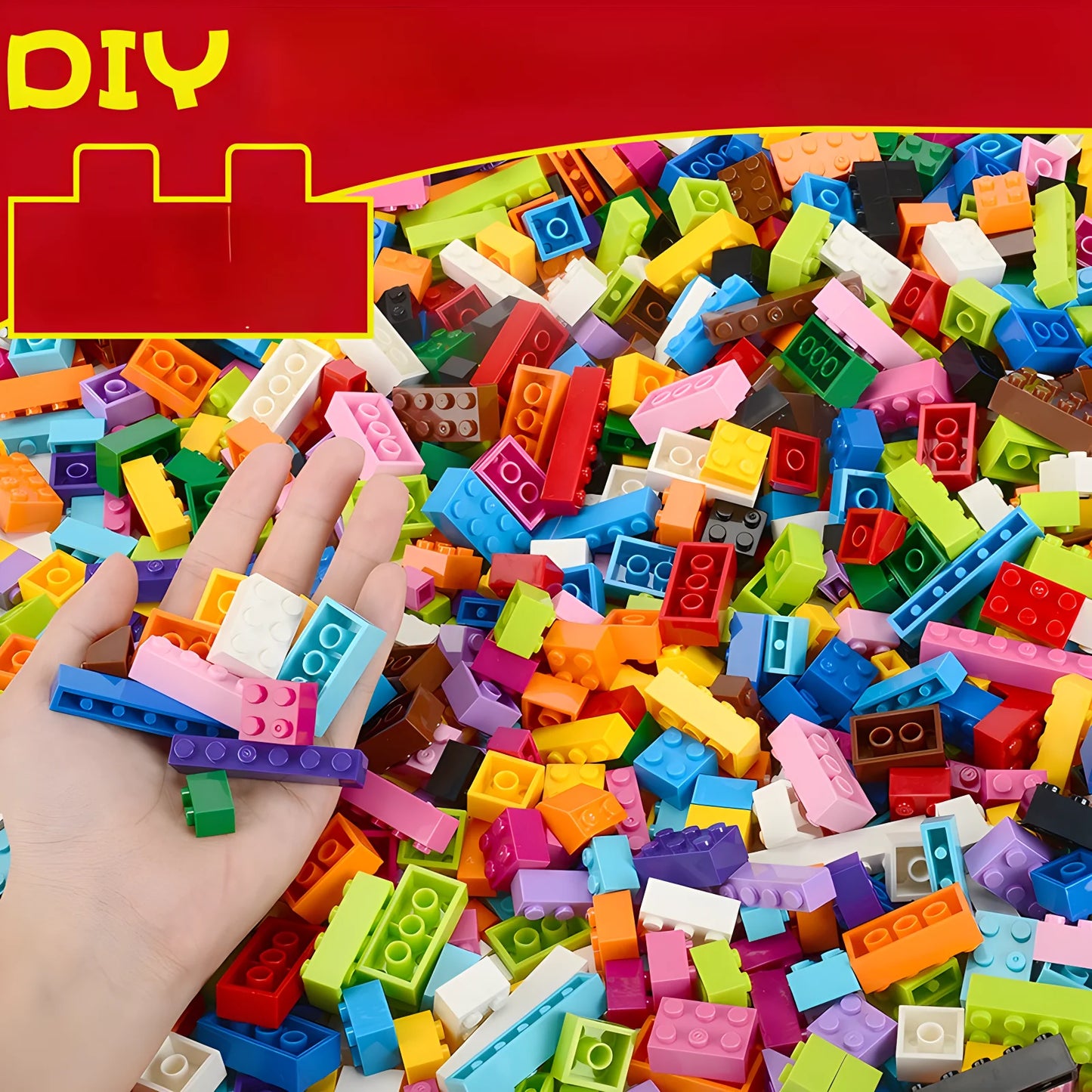 1000 bricolage blocs de construction créatifs ensemble en vrac blocs de construction classiques urbains assemblés cadeau d'anniversaire jouets éducatifs pour enfants