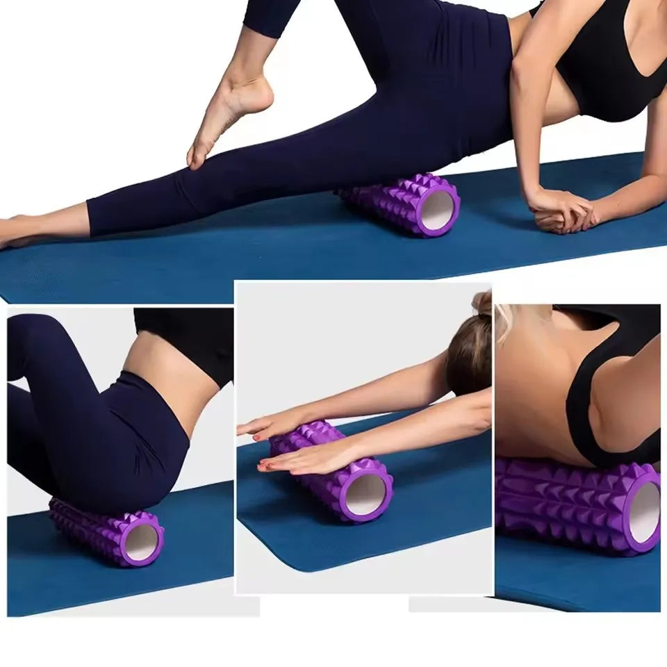 Rouleaux en mousse pour massage musculaire 30 cm – Rouleau en mousse pour le dos haute densité pour soulager les douleurs dorsales et la récupération musculaire dans les jambes et les bras