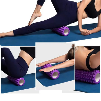 Rouleaux en mousse pour massage musculaire 30 cm – Rouleau en mousse pour le dos haute densité pour soulager les douleurs dorsales et la récupération musculaire dans les jambes et les bras