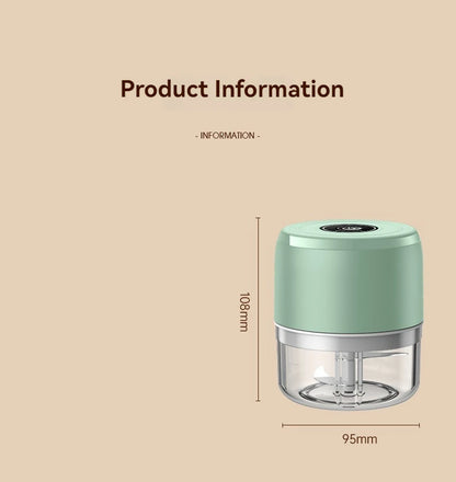 Mini hachoir à viande électrique, hachoir USB, outil de cuisine robuste et durable pour concassage, vidéo, 1995