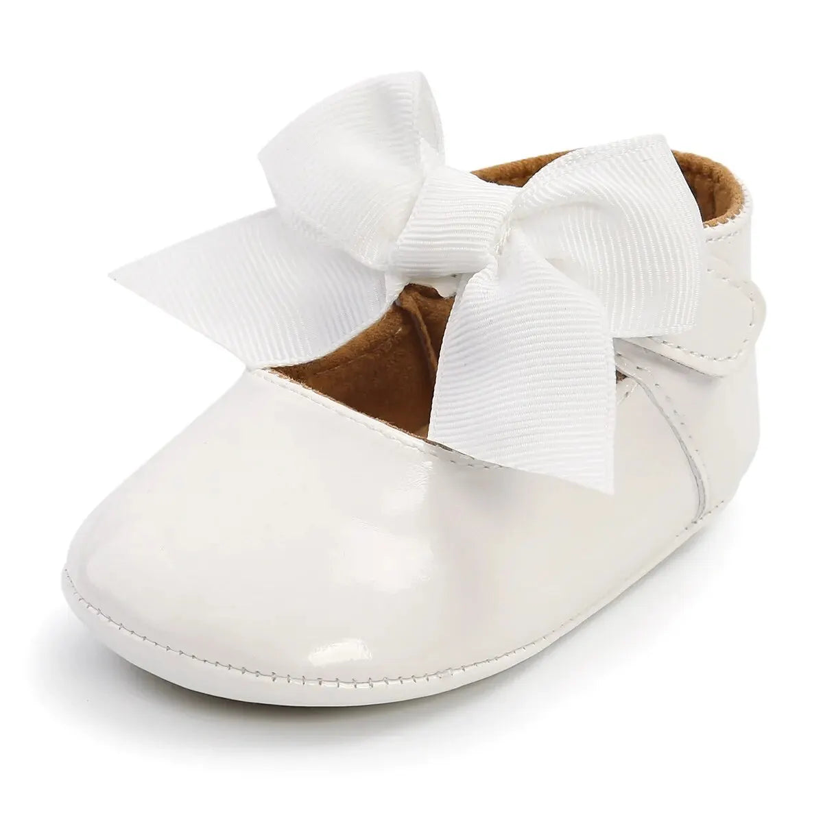 Meckior bébé chaussures nœud papillon semelle en caoutchouc anti-dérapant PU Ballet pantoufles bébé fille robe chaussures premier marcheur enfant en bas âge berceau chaussures