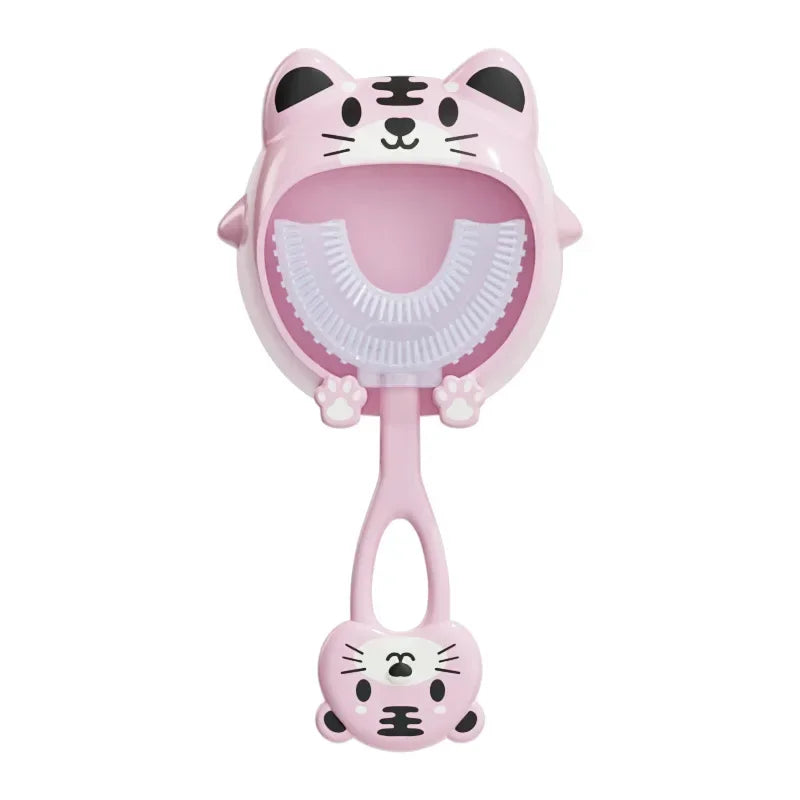 Brosse à dents en Silicone souple pour bébé de 2 à 12 ans, brosse de nettoyage des dents en forme de U à 360 degrés pour enfants de 2 à 12 ans