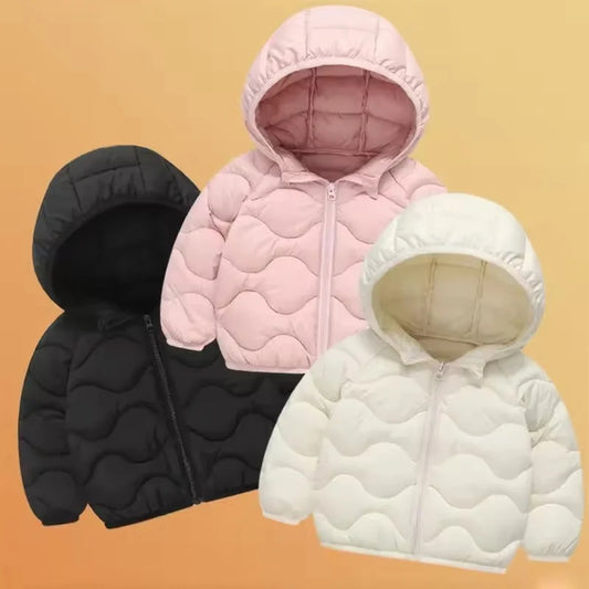 Nouveaux enfants doudoune automne hiver mode garçons filles mince manteaux chauds bébé léger vers le bas coton manteaux enfants vêtements