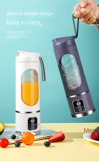 Mélangeur domestique Portable, presse-agrumes électrique concassé, avec 3 vitesses, grande capacité de 450ML, tasse de jus à affichage numérique