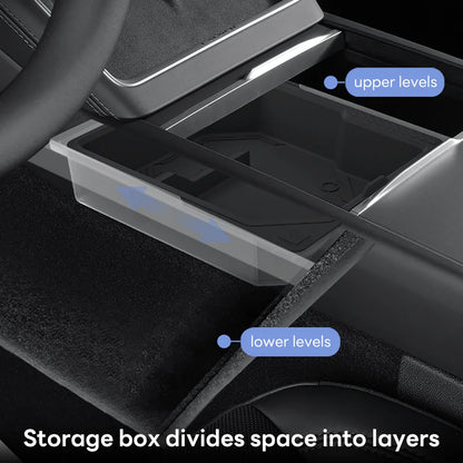 Boîte de rangement pour Console centrale Tesla, nouveau modèle Y 2025, lancement Juniper modèle 3 Highland 2024, boîte d'accoudoir, coussinet supérieur et inférieur en Silicone