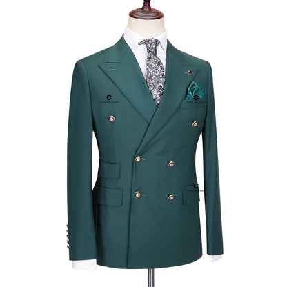 Cenne Des Graoom – Costume élégant pour hommes, ensemble 2 pièces, vert, Double boutonnage, coupe cintrée, haute qualité, Costume de fête de mariage, nouvelle collection 2023