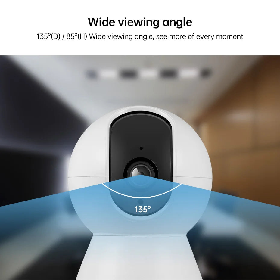 KERUI 5MP 4K Tuya Smart Mini WiFi IP caméra intérieure sans fil sécurité à domicile AI humain détecter CCTV caméra de Surveillance suivi automatique
