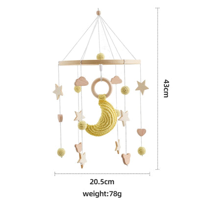 Berceau de bébé lit Mobile cloche hochet jouets en bois Crochet étoiles pendentif lit cloche jouets nouveau-né confort berceau support suspendus jouets cadeaux