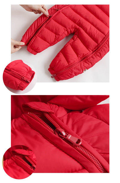OLEKID automne hiver nouveau-né bébé barboteuse à capuche Plus velours enfant en bas âge garçon combinaison nouveau-né Snowsuit infantile bébé fille salopette