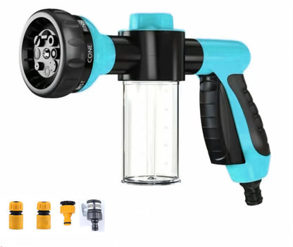 Buse de pulvérisation à haute pression, tuyau, pistolet de douche pour chien, 3 modes réglables, lavage des animaux domestiques, bain de nettoyage, mousse d'eau, savon, outil de nettoyage pour chien