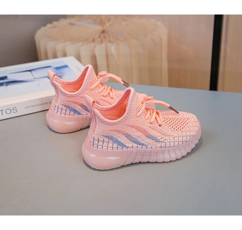 Chaussures légères décontractées en noix de coco pour enfants tissées avec semelles en caoutchouc pour bébés, garçons et filles. Bre de maille de sports de plein air antidérapant