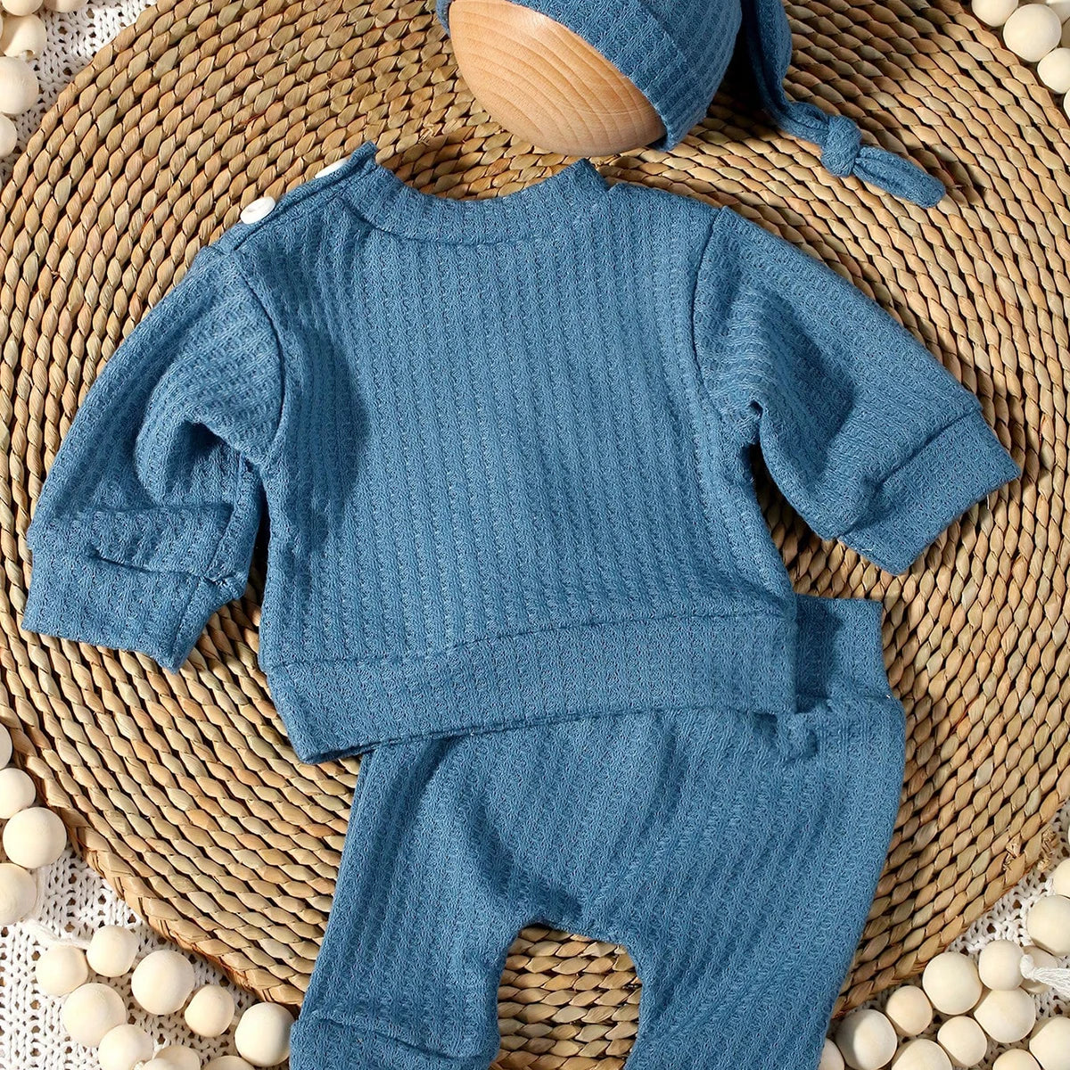 Ylsteed "bonjour" broderie nouveau-né photographie accessoires infantile barboteuse combinaison avec chapeau à nœud bébé à la maison tenue bébé Photo cadeau