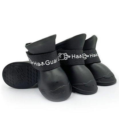 Chaussures de pluie imperméables pour animaux de compagnie, 4 pièces, bottes en caoutchouc antidérapantes pour petits, moyens et grands chiens, chaussures d'extérieur pour chats, bottines pour chiens, accessoires pour ani